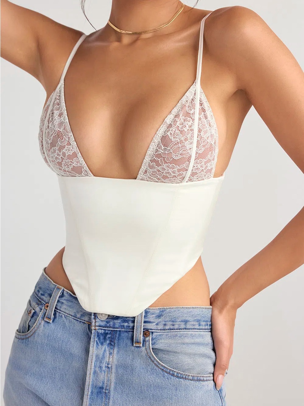 NWT House of CB Lace Corset Top- size L+